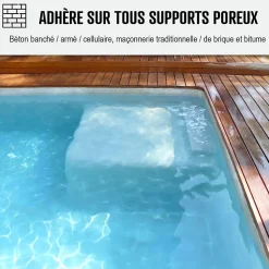 Enduit Piscine Hydrofuge - Etanchéité Piscine & Cuvelage : ARCACIM PISCINE Blanc - 25 kg - ARCANE INDUSTRIES