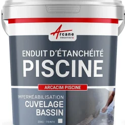 Enduit Piscine Hydrofuge - Etanchéité Piscine & Cuvelage : ARCACIM PISCINE Blanc - 25 kg - ARCANE INDUSTRIES