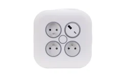 Enrouleur 3 prises + 2 USB-A/C - Zenitech