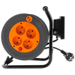 Enrouleur 4 prises + projecteur LED 15m Zenitech