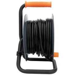 Enrouleur 4 prises 25m + coupe-circuit + support Zenitech