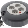 Enrouleur 4 prises 4m + coupe-circuit Zenitech