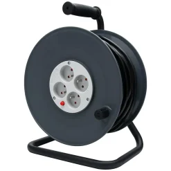 Enrouleur 4 prises 40m + coupe-circuit + support Zenitech