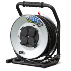 Enrouleur 4 prises-h07rn-3g2.5MM²-25M - Acier galvanisé -I-watts Pro