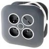 Enrouleur 3 x 2P+T + 2x USB - 7m - noir - Zenitech