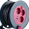 Enrouleur bricolage 3 prises + 2 USB-A/C - Rose - Zenitech