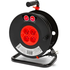 Enrouleur bricolage, 4 prises, 40 mètres, 3G1.5mm2, NF