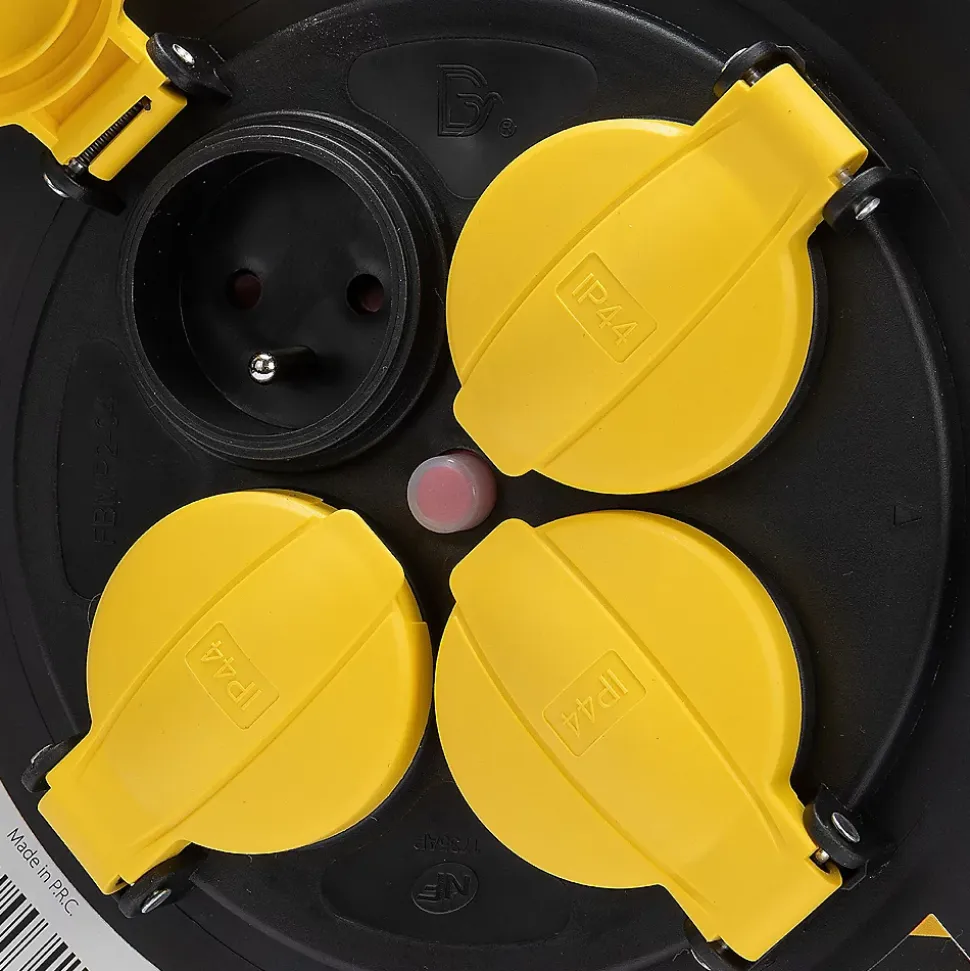 Enrouleur chantier, 4 prises, 40 mètres, 3G1.5mm2, NF, IP44