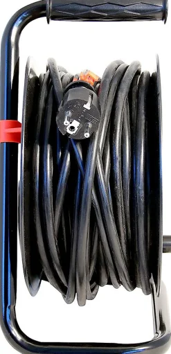 Enrouleur de câble DIY 4 prises Schuko standards, câble H05VV-F3G1.5MM2, 15M ,CE