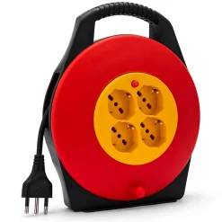 Enrouleur de câble domestique 4 prises, câble H05VV-F3G1.0MM2, 10M, CE