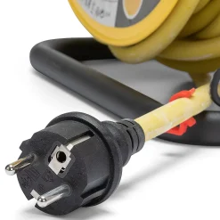 Enrouleur de chantier, 4 prises, 3G2.5, 25 mètres , NF, IP44. Platine fixe et guide cable