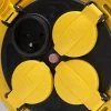 Enrouleur de chantier, 4 prises, 3G2.5, 40 mètres , NF, IP44. Platine fixe et guide cable