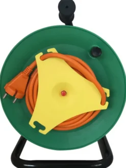 Enrouleur de jardin 25 m orange et vert