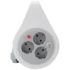 Enrouleur domestique Schuko 3 prises 7m - Gris - Zenitech