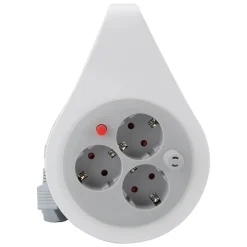 Enrouleur domestique Schuko 3 prises 7m - Gris - Zenitech