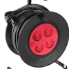Enrouleur électrique 4 prises 16A L.15 mètres Protection anti-surcharge