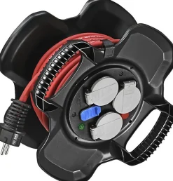 Enrouleur électrique compact XGUM 3 prises 10 m H07RN-F 3G1,5 rouge Brennenstuhl