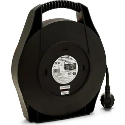 Enrouleur électrique domestique 10m, H05VV-F3G1.0MM2, 4 prises françaises 2P+T 16A, NF, CE