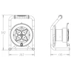 Enrouleur PRO de chantier 3G2.5 25m IP44 platine fixe (anti twist) - câble H07RN-F- 4 prises 16A - garantie 2 ans