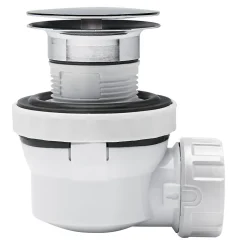 Ensemble bonde et siphon de lavabo Wirquin Nano 6.7 Sortie Ø32 mm - 1/4 de tour