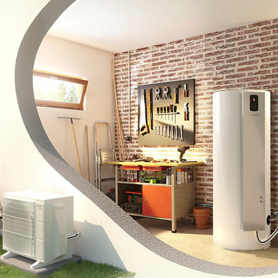 Ensemble chauffe-eau thermodynamique Calypso Split 270L Vertical Stable - ATLANTIC - ATLPACKSPLITCA270