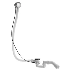 Ensemble de vidage siphon + trop-plein, Chrome, réglable - 8x40-88cmx18-50cm
