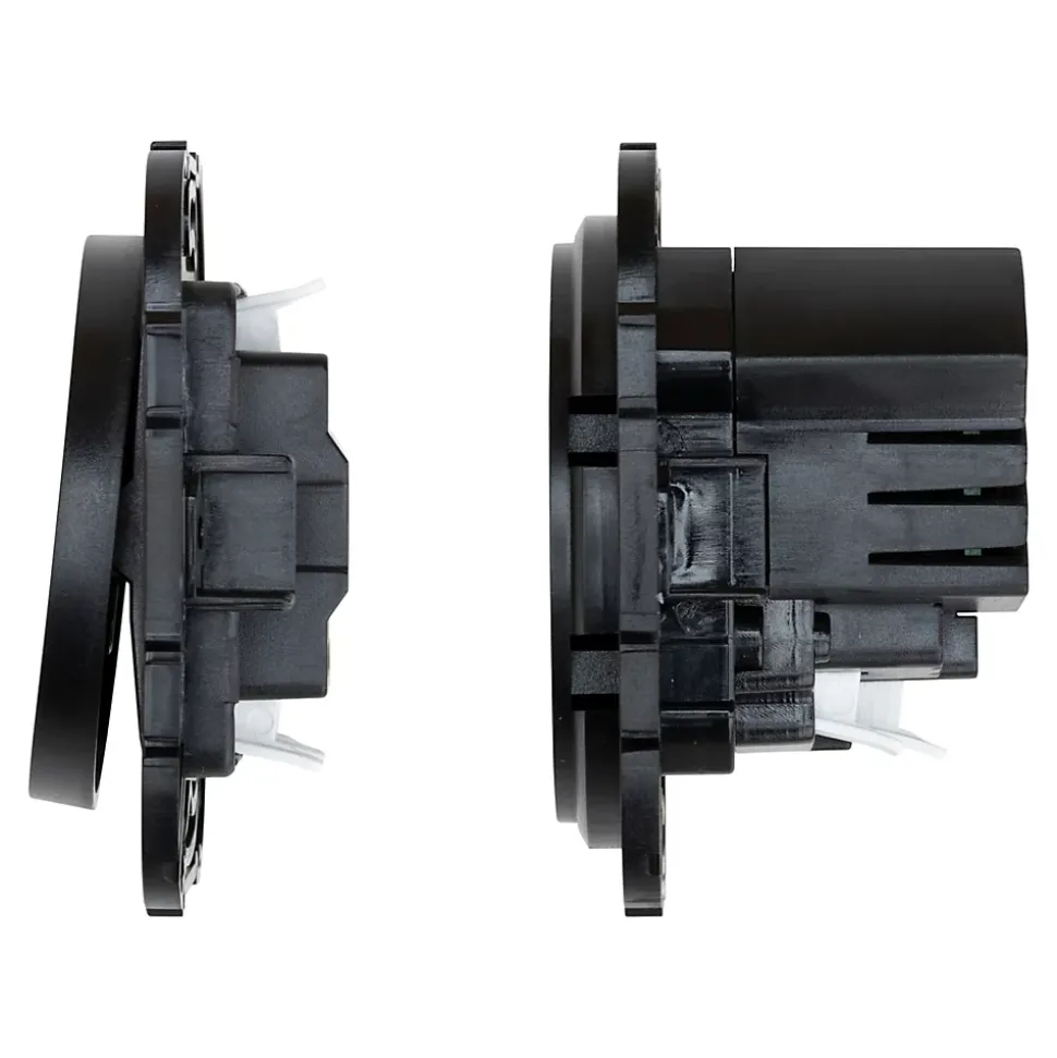 Ensemble double interrupteur + 1 prise avec terre affleurante + 1 prise USB-A+C Jacobsen Espen noir composable