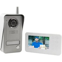 Ensemble interphone vidéo sans fil avec bouton pour l'extérieur Blyss Wolin