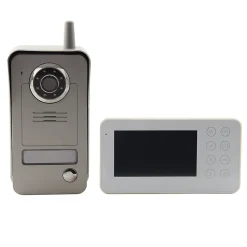 Ensemble interphone vidéo sans fil avec bouton pour l'extérieur Blyss Wolin
