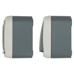 Ensemble 2 prises avec terre monobloc et 1 interrupteur va-et-vient étanche Jacobsen Malinn
