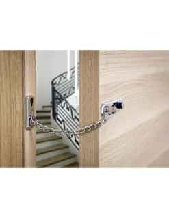 Entrebailleur de porte, chaîne acier, chromé - THIRARD