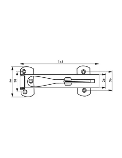 Entrebailleur de porte, 148mm, chrome - THIRARD