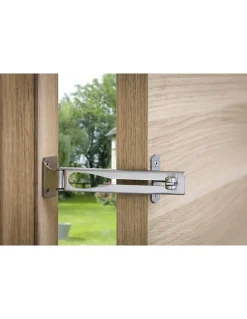 Entrebailleur pour porte d'entrée, taquet d'arrêt, 148mm, inox - THIRARD