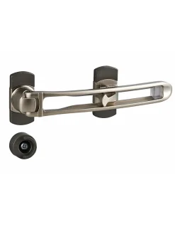 Entrebailleur pour porte d'entrée, taquet d'arrêt, 169mm, nickelé - THIRARD