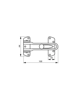 Entrebailleur pour porte d'entrée, taquet d'arrêt, 105mm, nickelé - THIRARD