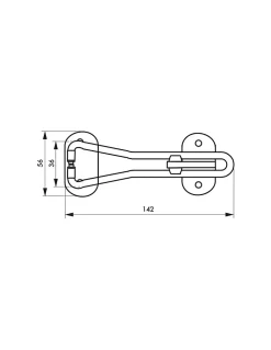 Entrebailleur pour porte d'entrée, taquet d'arrêt, 142mm, blanc - THIRARD