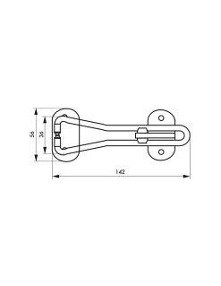 Entrebailleur pour porte d'entrée, taquet d'arrêt, 142mm, blanc - THIRARD