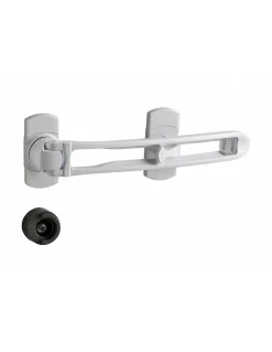 Entrebailleur pour porte d'entrée, taquet d'arrêt, 169mm, blanc - THIRARD