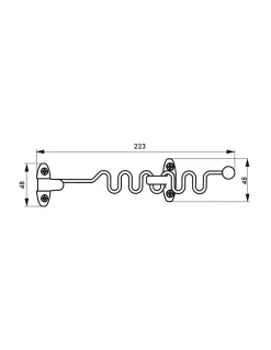 Entrebâilleur de fenêtre, 1 ou 2 vantaux, doré - THIRARD