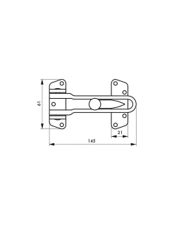 Entrebâilleur pour porte d'entrée, taquet d'arrêt, 145mm, nickelé - THIRARD