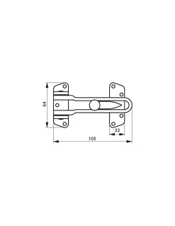 Entrebâilleur pour porte d'entrée, taquet d'arrêt, 105mm, noir - THIRARD