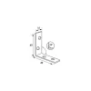Equerre de renfort pour porte, 40x40x15mm, acier zingué - THIRARD