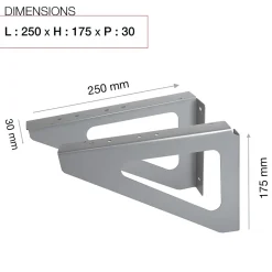 Equerres murales Argent RAL 9006M