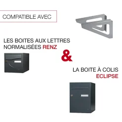 Equerres murales Argent RAL 9006M