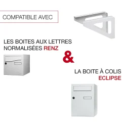 Equerres murales Blanc crème mat RAL 9010M