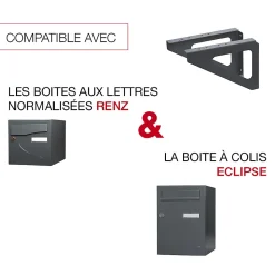 Equerres murales Gris anthracite mat RAL 7016 M