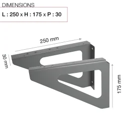 Equerres murales gris clair RAL 7037M
