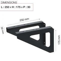 Equerres murales Noir mat RAL 9005MT