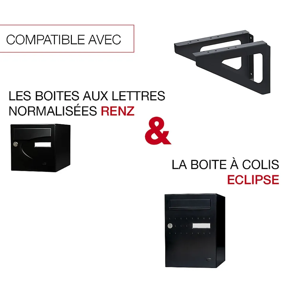Equerres murales Noir mat RAL 9005MT