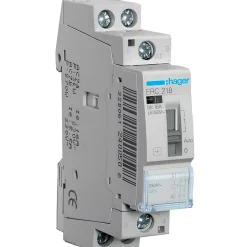 Erc218 Hager Relais à Commande Manuelle (avec Marche Forcée) 1no+1nf - 16a - Bobine 230 Vac - Bornes à Vis